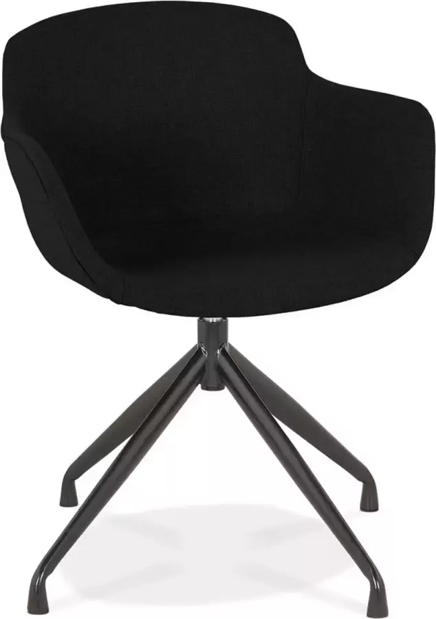 Alterego Design Alterego SWAN Stoel met armleuningen Zwart 59x54x80 cm