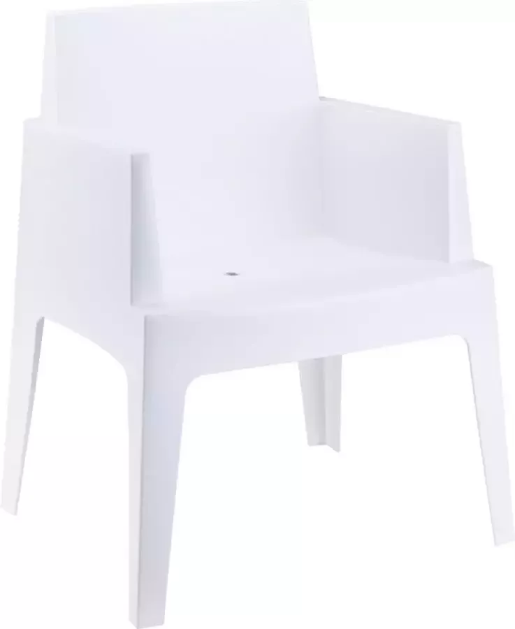 Alterego Design stoel 'PLEMO' wit