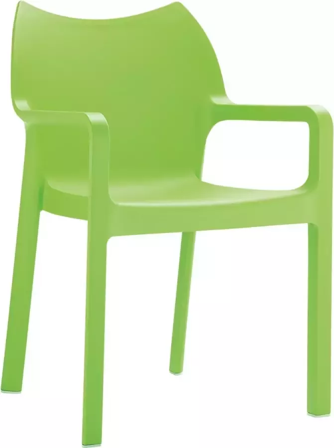 Alterego Design terrasstoel 'VIVA' uit groene kunststof