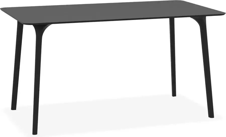 Alterego Design tuintafel 'LAGOON' zwart voor binnen buiten 140x80cm