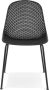 Alterego – Viky – Zwart Geperforeerde Designerstoel – Binnen & Buiten – 58.5x46.5x82.5 cm - Thumbnail 2
