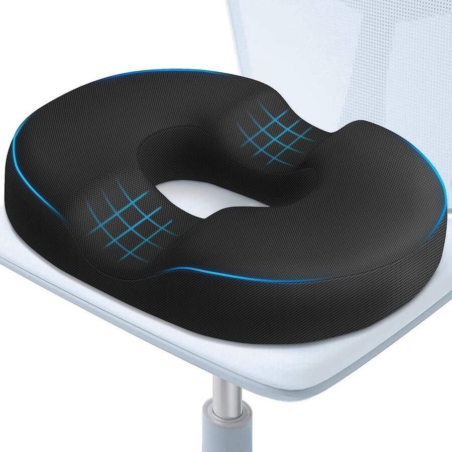 Alyze Donut Zitkussen Orthopedisch & Ergonomisch Stuitkussen Ringkussen Stuitje Zitring Aambeien Kussen Traagschuim Voor Auto Bureaustoel & Bank - Foto 2