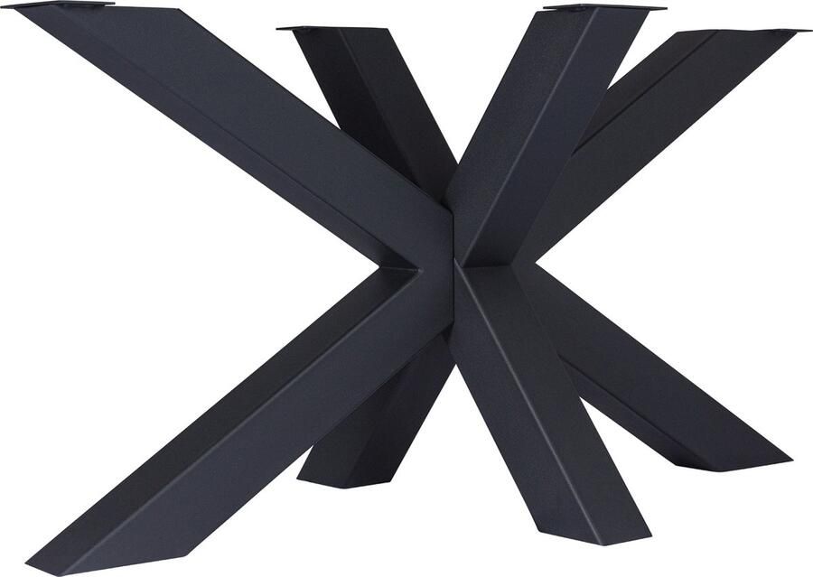 Amaze Living Matrix Tafelpoot Spinpoot (LxBxH) 180x70x72cm (koker 10x10cm) Mat zwart