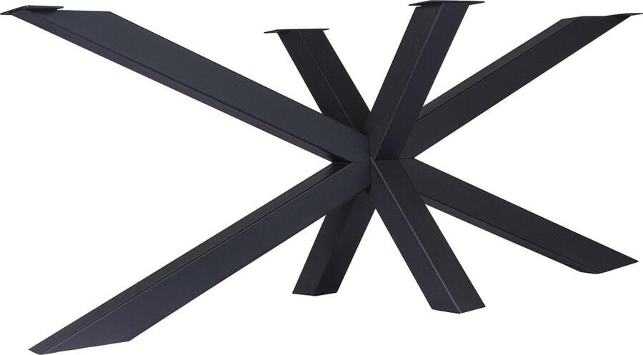 Amaze Living Matrix Tafelpoot Spinpoot (LxBxH) 180x70x72cm (koker 8x8cm) Mat zwart