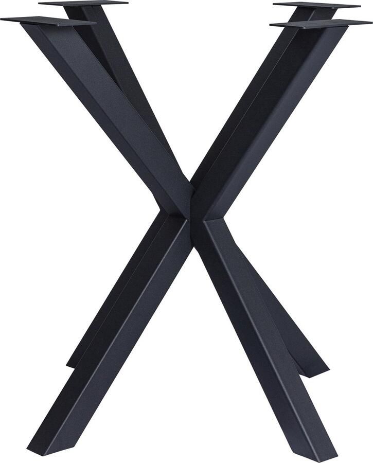 Amaze Living Matrix Tafelpoot Spinpoot (LxBxH) 70x70x72cm (koker 5x5cm) Mat zwart