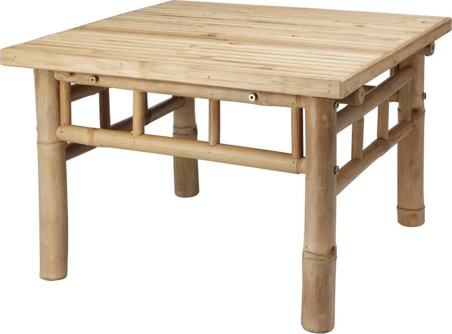 Ambiance Lage salontafel van bamboe 57 x 57 x 38 cm
