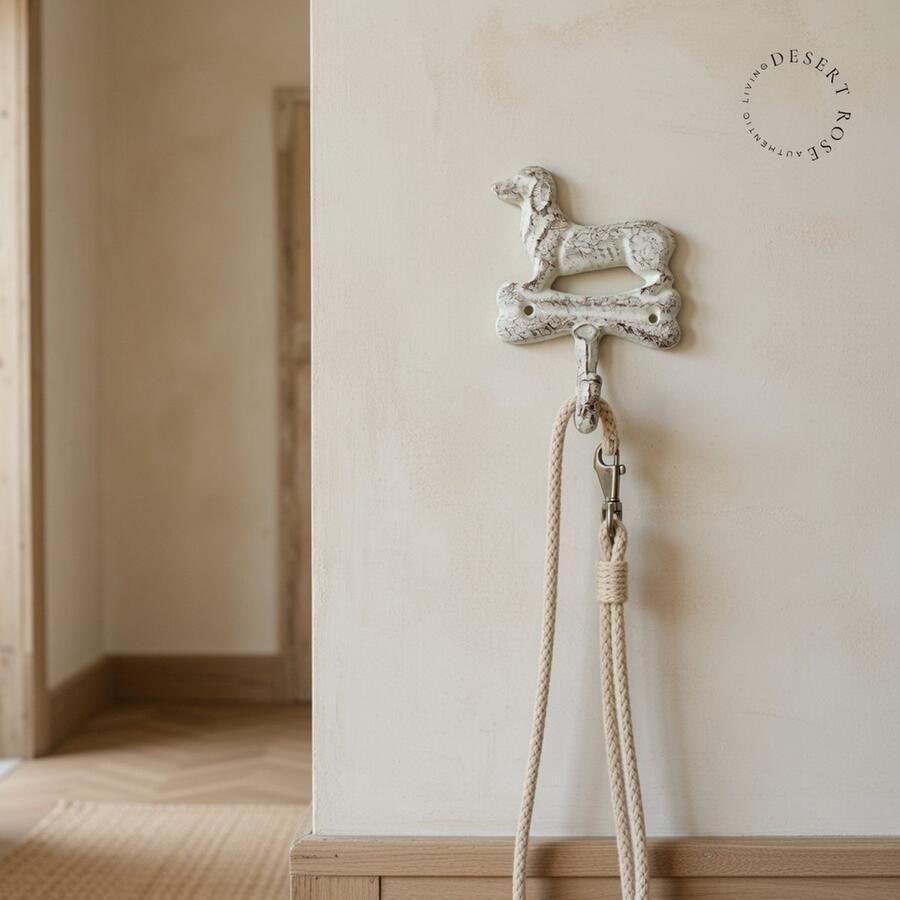Ambiente Haus Gietijzeren wandhaak teckel 10cm Kapstok enkele haak hond Ophanghaak voor hondenriem - Foto 2