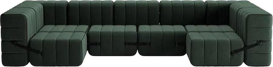 AMBIVALENZ modulaire bank curt – 15 modules – donker groen