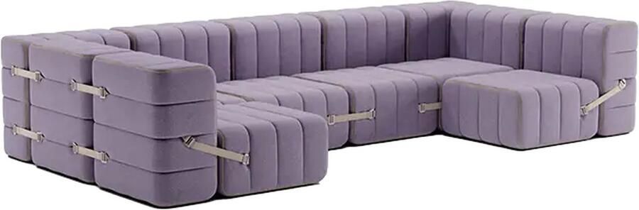 AMBIVALENZ modulaire bank curt – 15 modules – lila