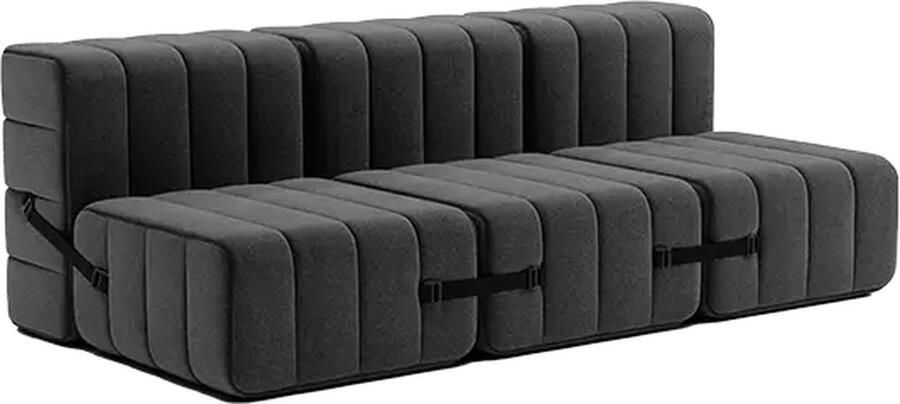 AMBIVALENZ modulaire bank curt – 6 modules – donker grijs