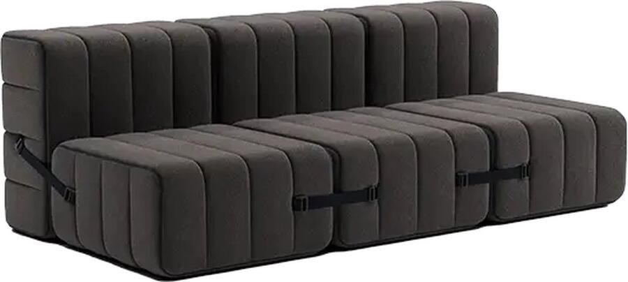 AMBIVALENZ modulaire bank curt 6 modules grijs bruin