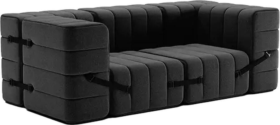 AMBIVALENZ modulaire bank curt – 7 modules – donker grijs