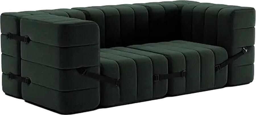 AMBIVALENZ modulaire bank curt – 7 modules – donker groen