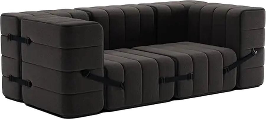 AMBIVALENZ modulaire bank curt – 7 modules – grijs bruin