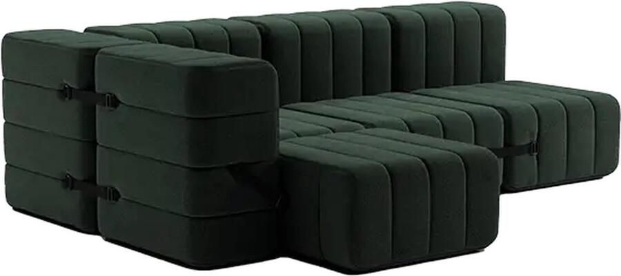 AMBIVALENZ modulaire bank curt – 9 modules – donker groen