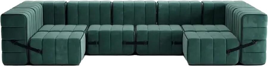 AMBIVALENZ modulaire bank curt – u vorm – groen