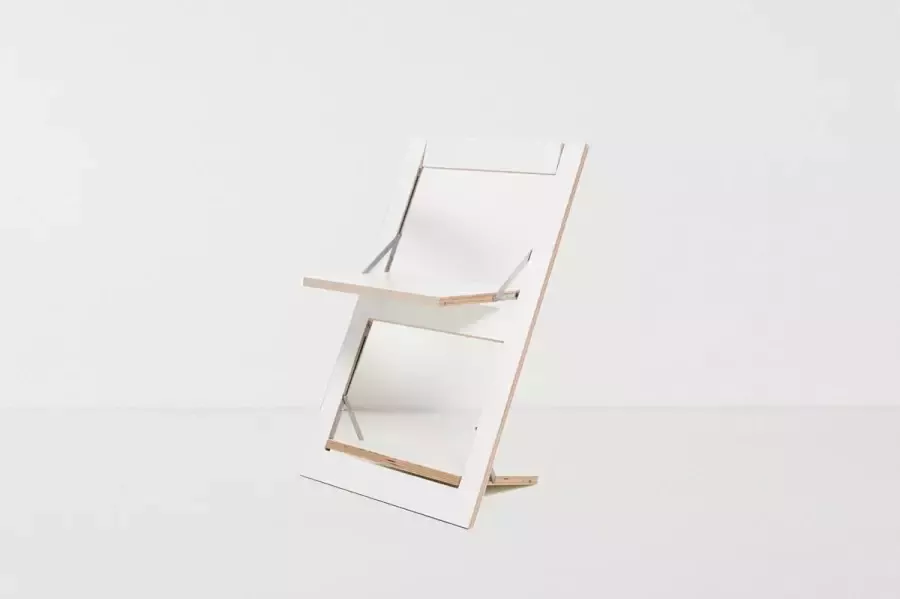 AMBIVALENZ Fläpps Klapstoel berkenmultiplex wit 75 x 47 x 45 cm