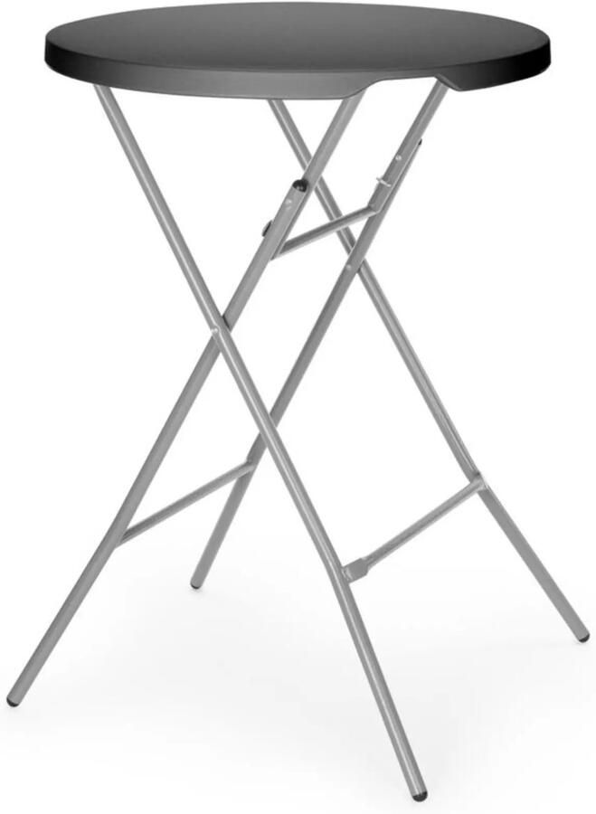 AmerBox Statafel inklapbaar HDPE blad zwart Ø80xH110 cm