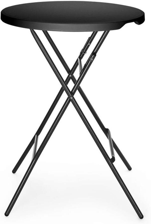 AmerBox Statafel inklapbaar HDPE blad zwart Ø80xH110 cm - Foto 3