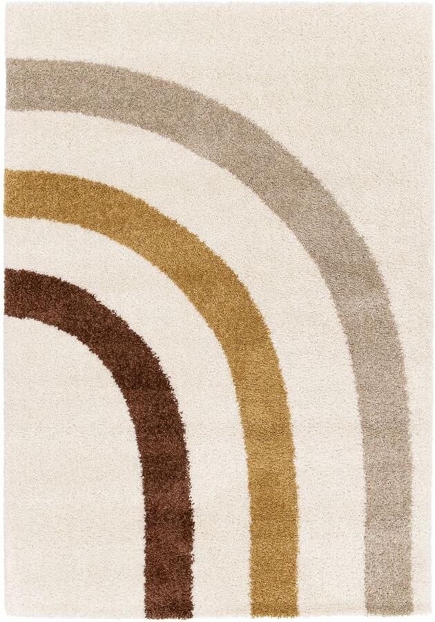 Amiah Hoogpolig vloerkleed Mirage Rainbow ambergeel 200x290 cm