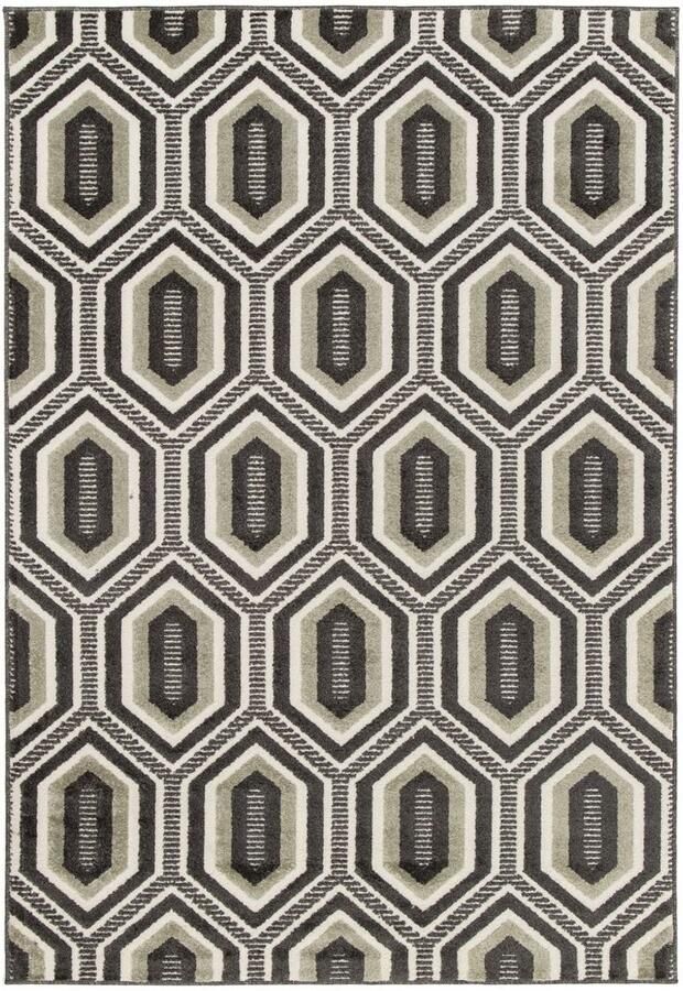 Paon Brillant Modern vloerkleed Forme Cristal antraciet 200x290 cm