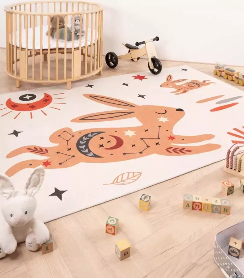 Amiah Kinderkleed konijn Happy Dreams Multicolor 115x170 cm