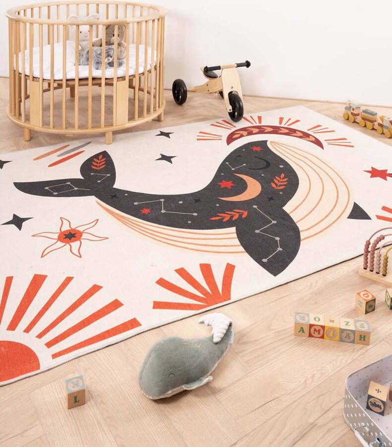 Amiah Kinderkleed walvis Happy Dreams Multicolor 140x200 cm