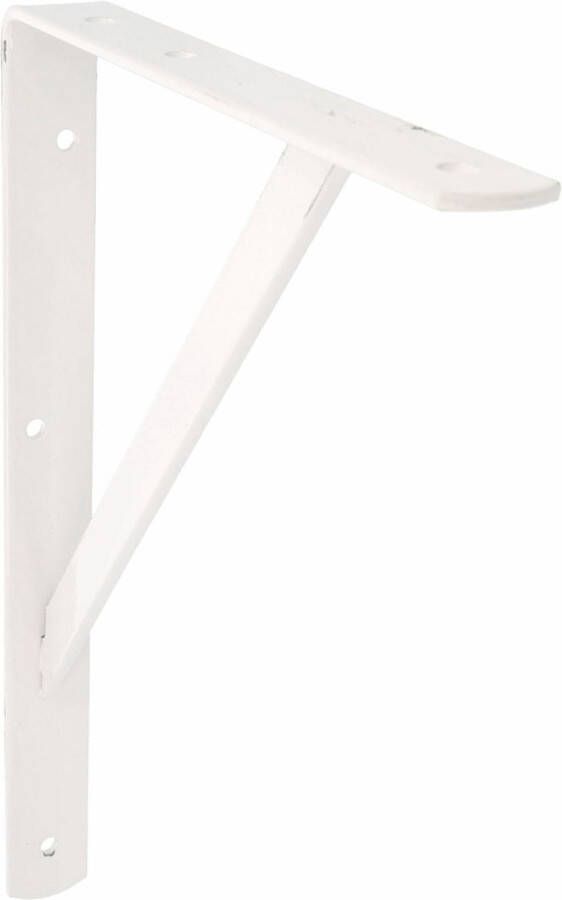 AMIG Plankdrager planksteun van metaal gelakt wit H400 x B275 mm boekenplank steunen tot 225 kg