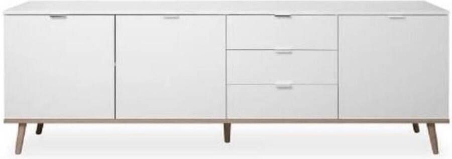 Andere GOTEBORG Dressoir Scandinavische stijl Eiken en wit decor B 200 cm - Foto 2