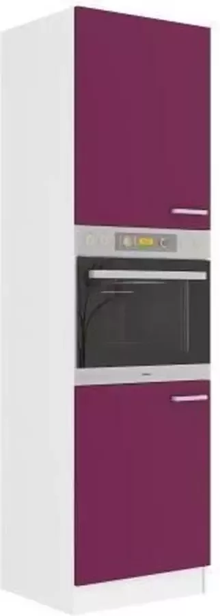 Andere ULTRA Ovenzuil met werkblad L 60 cm Mat aubergine