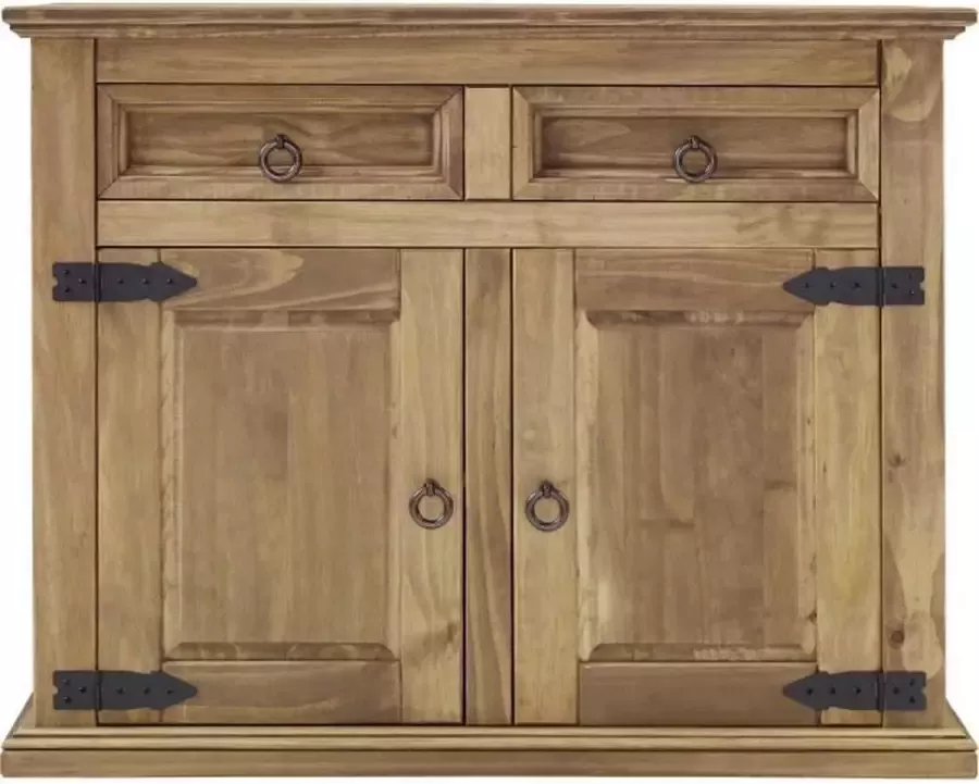Anders 2-deurs 2-lades dressoir Massief hout L 100 x D 48 x H 80 5 cm VITO