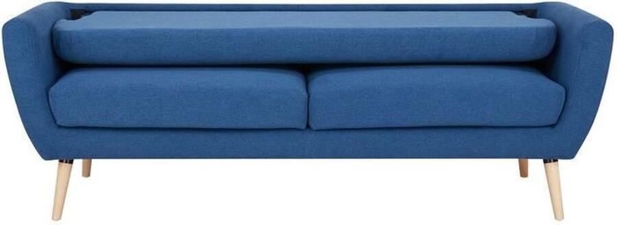 Anders LILLY 3-zitsbank Blauwe stof L 193 x D 79 x H 86 cm