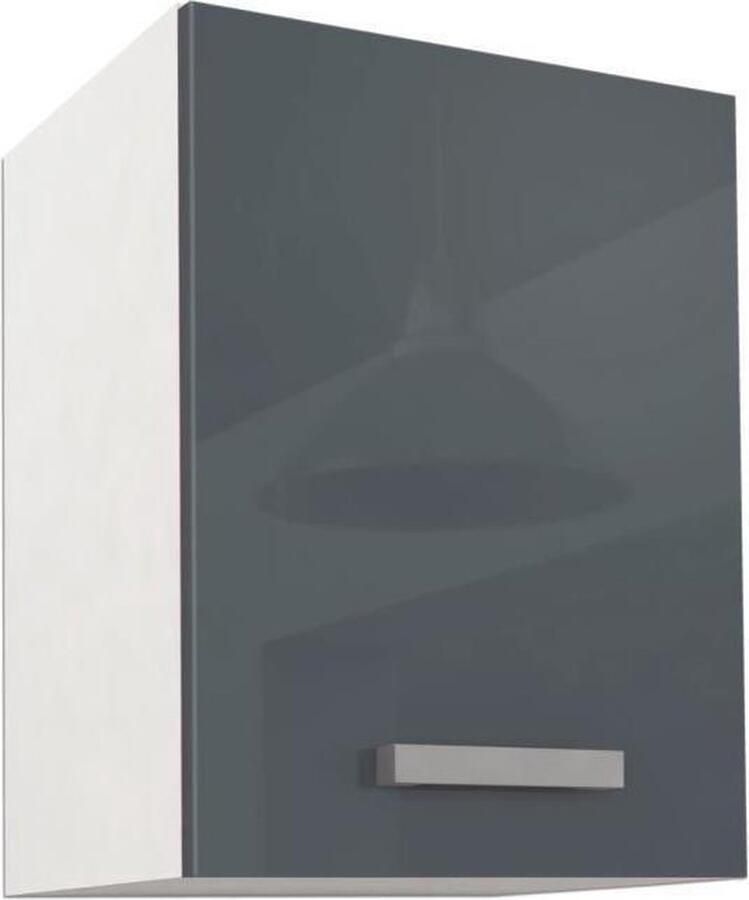Anders START Hoge keukenkast L 40 cm Glanzend grijs