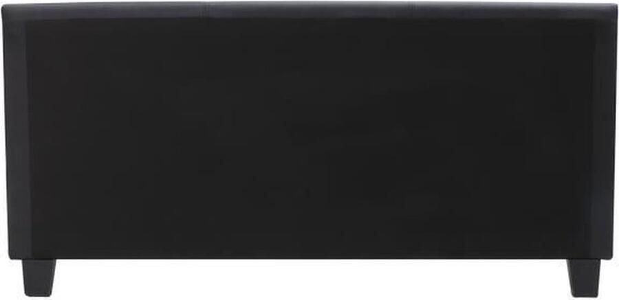 Anders Volwassen bed 160 x 200 cm Zwart imitatie Boxspring inbegrepen KANSAS