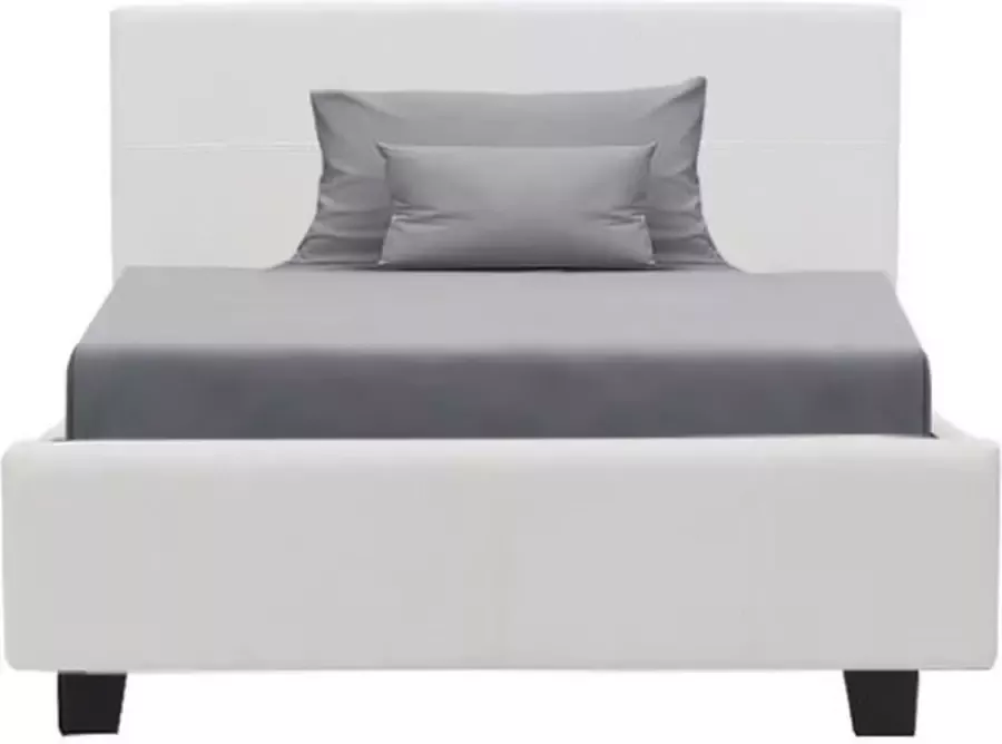 Anders Bed voor volwassenen of kinderen 90 x 190 Witte imitatie Inclusief boxspring KANSAS