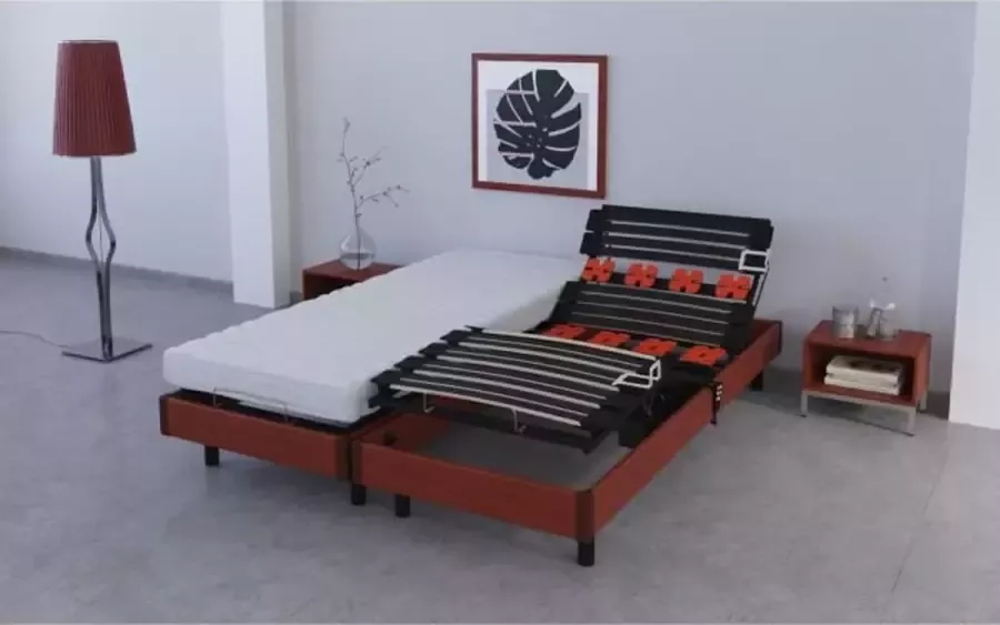 Anders BILBAO Relaxset matras + elektrische boxsprings 2 x 80 x 200 cm Schuim 18 cm Evenwichtig