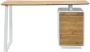 Anders Bureau met 3 lades Hout en wit decor L 140 x D 60 x H 76 BERLIN - Thumbnail 2