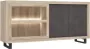 Anders Dressoir 2 deuren 1 glazen deur Donker beton en licht eiken decor L 179 6 x D 41 3 x H 88 cm SUPRIE - Thumbnail 1