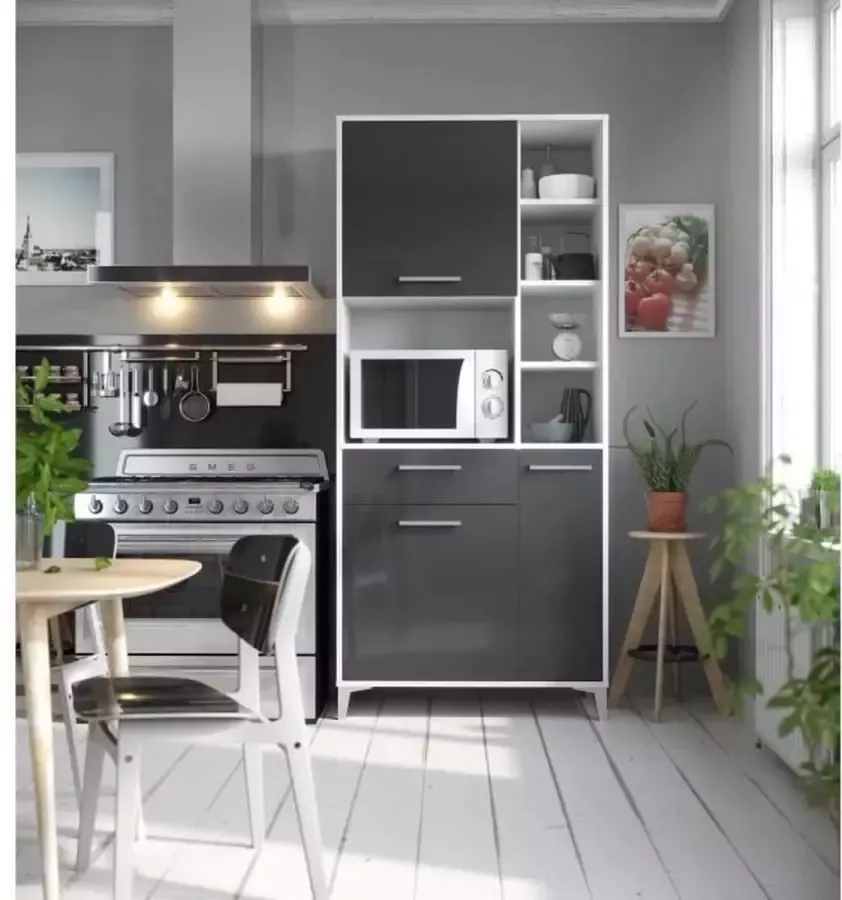 Anders ECO keuken dressoir L 80 cm glanzend grijs