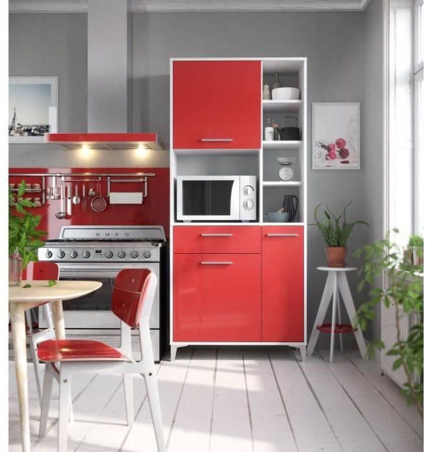 Anders ECO Keuken dressoir L 80 cm Glanzend rood