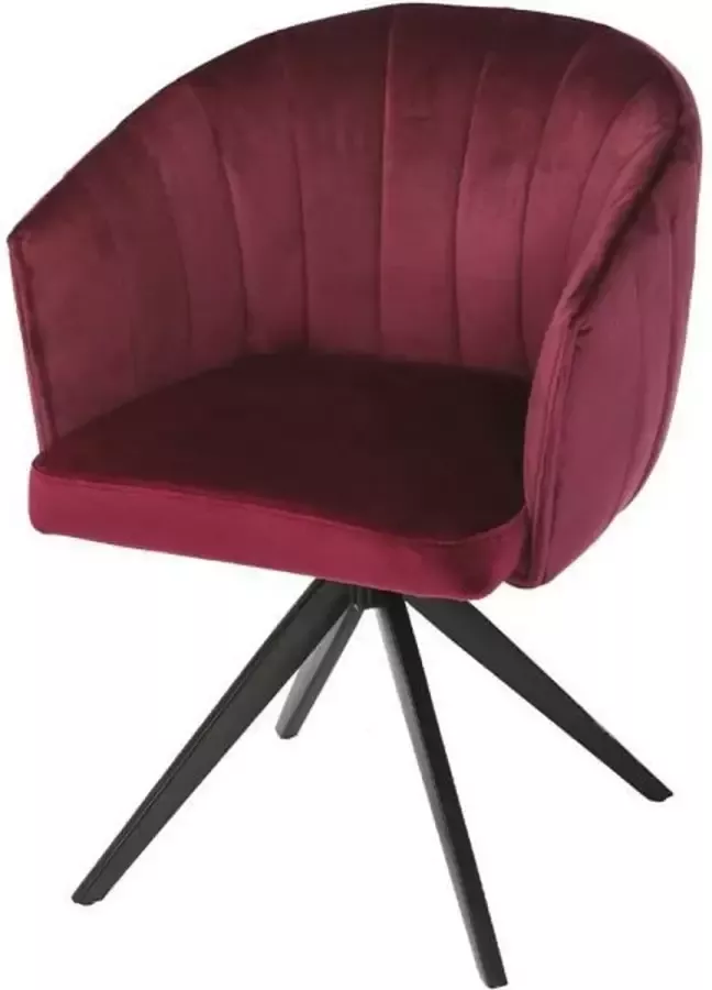 Anders Eetkamerstoel Bordeaux fluweel L 61 5 x D 61 x H 79 5 cm MANON