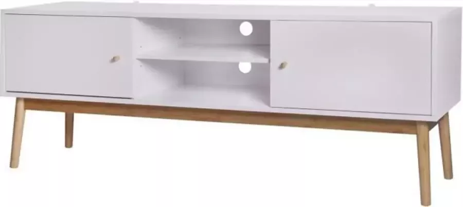 Anders HOKKAIDO Tv-meubel met 2 deuren Wit L 150 x D 42 x H 55 cm