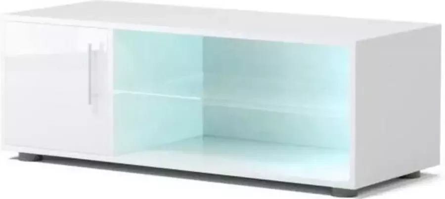 Cstore KORA Hedendaagse TV-kast met LED-verlichting wit gelakt L 100 cm