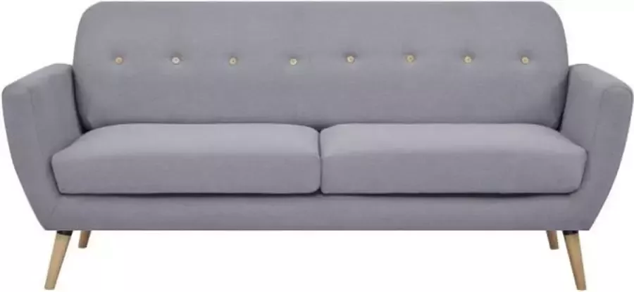 Anders LILLY 3-zitsbank Lichtgrijze stof B 193 x D 79 x H 86 cm