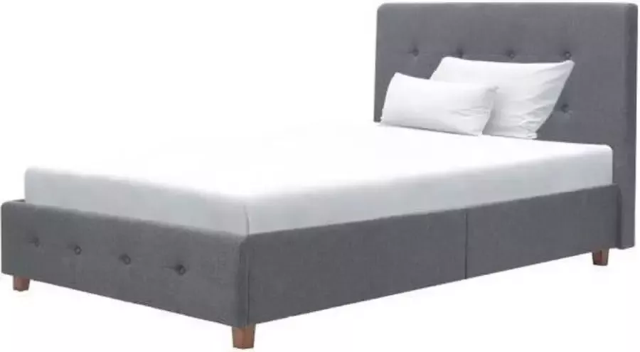 Anders Peuterbed Donkergrijze stof Inclusief boxspring 90 x 190 cm CHARLIE