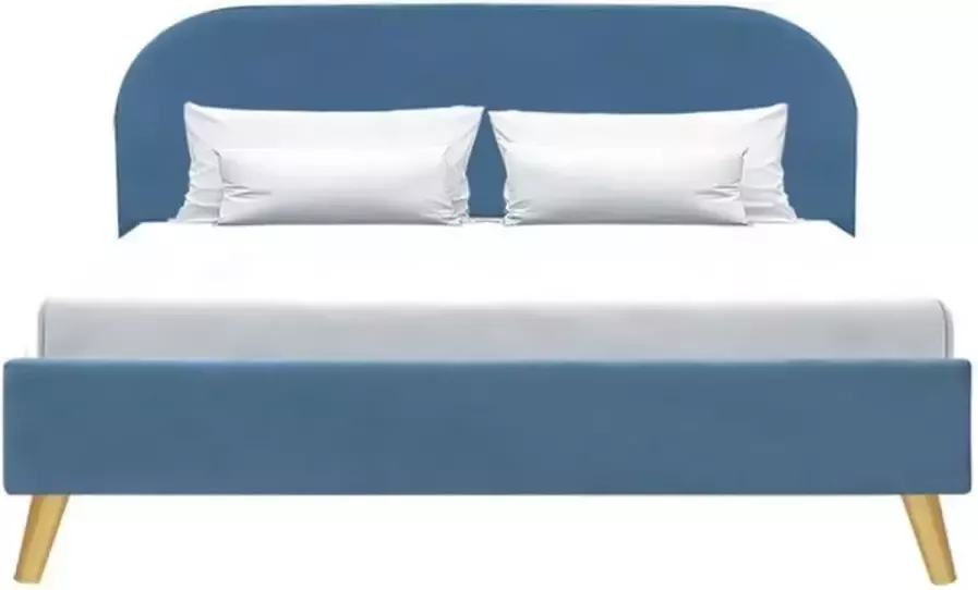 Anders Scandinavisch volwassen bed Blue Velvet Inclusief boxspring 140 x 190 cm SVEA