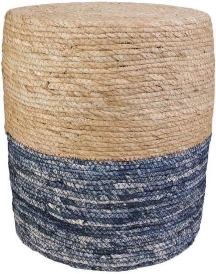 Anders THE HOME DECO FACTORY Poef Blue Lagoon M2 Blauw
