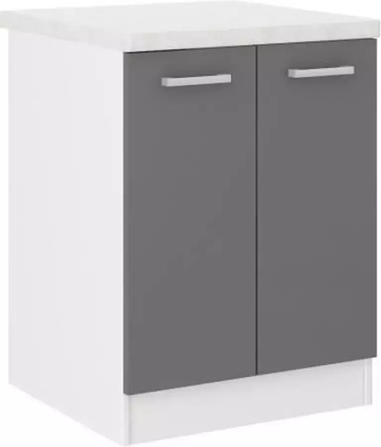 Anders ULTRA Keukenonderstel L 60 cm inclusief werkblad grijs