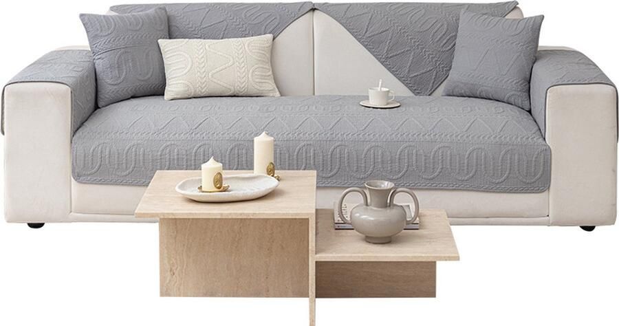 Andyou Bankhoes Bankkussen 70*70cm Puur Katoen Grijs