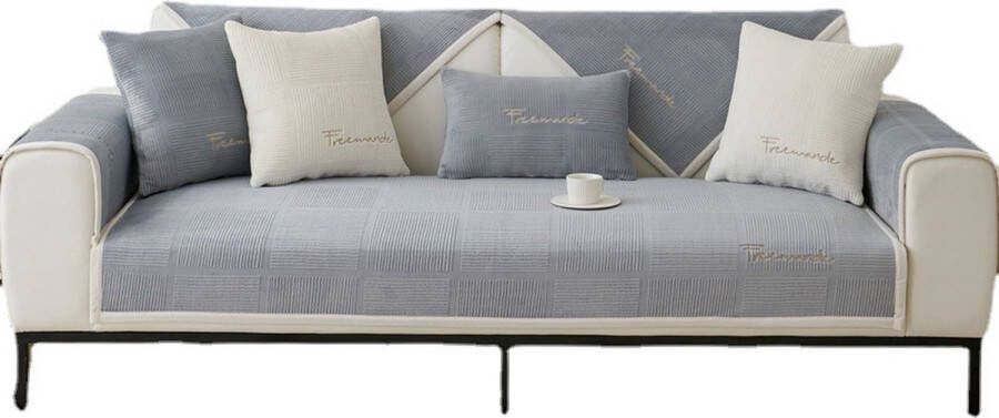 Andyou Bankhoes 70*120cm Fluweel Strepen Grijs